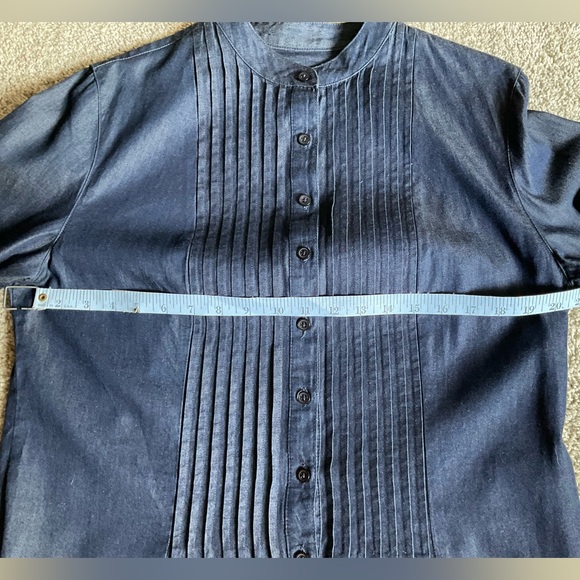 Westbound Denim Tuxedo Nehru Collar Shirt - Picture 9 of 11